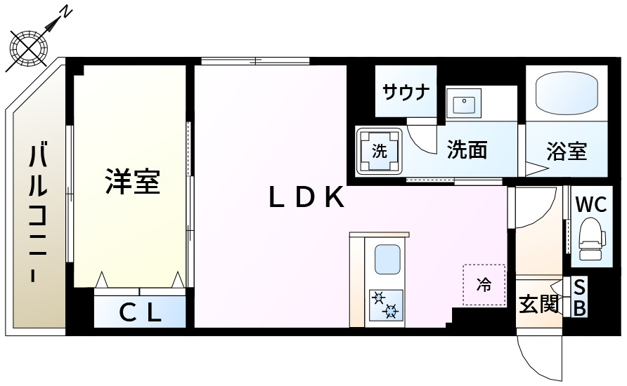 葛飾区新小岩１丁目の賃貸マンションの間取り