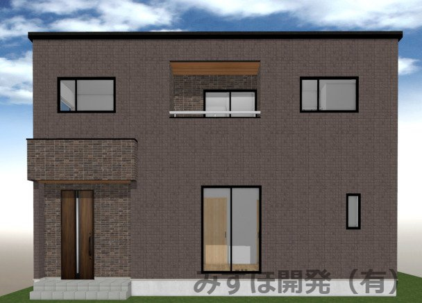 寒河江市日田306Aの外観パース|外観パースです