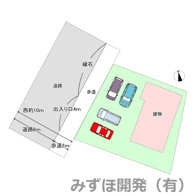 寒河江市日田306Aの区画図