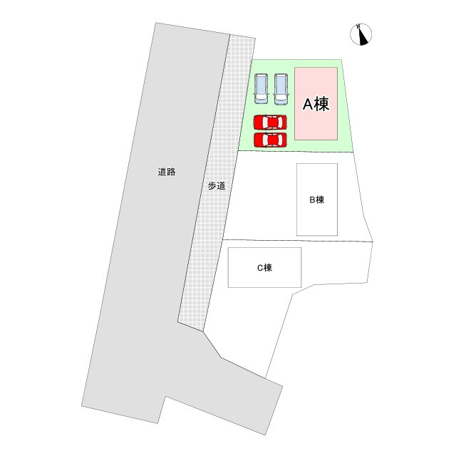 寒河江市日田306Aの区画図
