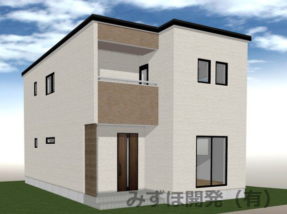 寒河江市日田306Bの外観パース|外観パースです