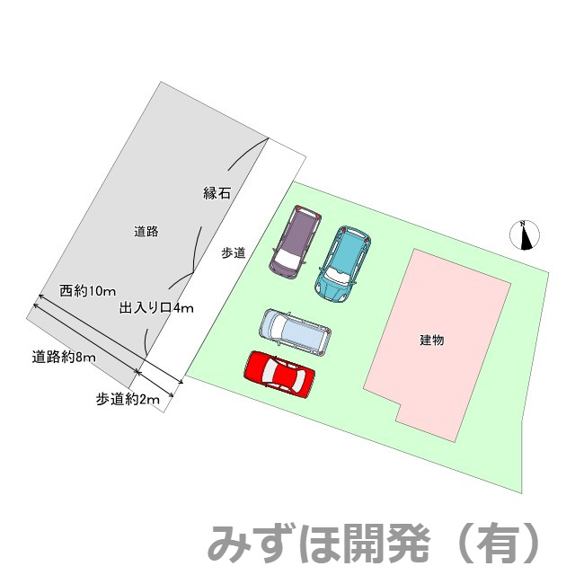 寒河江市日田306Bの区画図