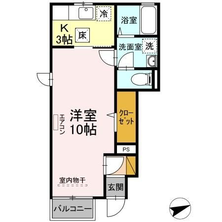 アンジューセオＢの間取り