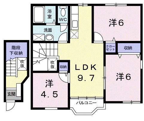 グリーンパールＡの間取り
