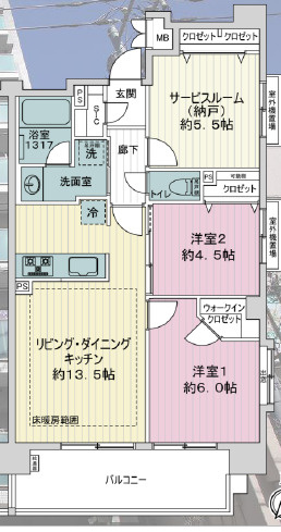 グランシャトレ金町の間取り