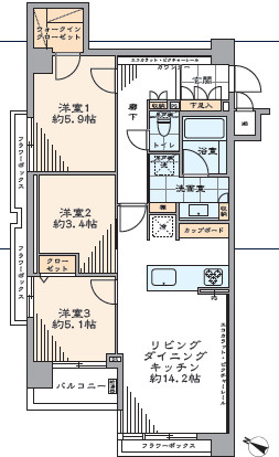 チサンマンション千石の間取り