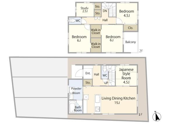AG-HOUSE　猪野　A棟の間取り|※図面と現況が異なる場合は現況を優先させていただきます。