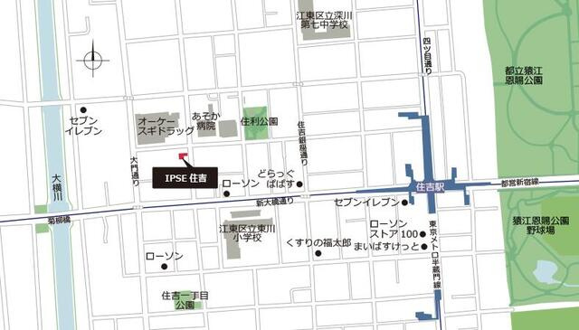 イプセ住吉の地図