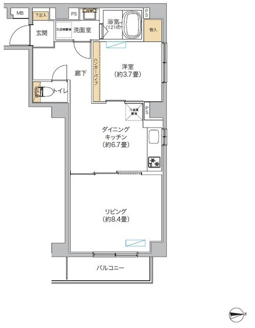 タイズ住吉の間取り