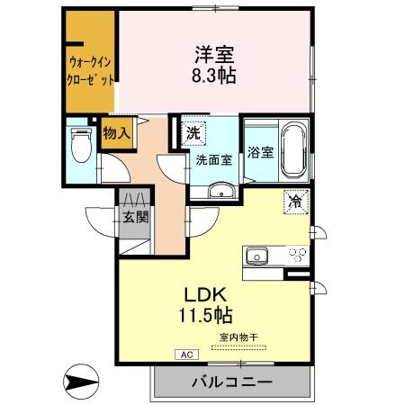 ソレイユ八尾の間取り