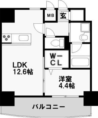 プレジデンス ざ 旦過の間取り