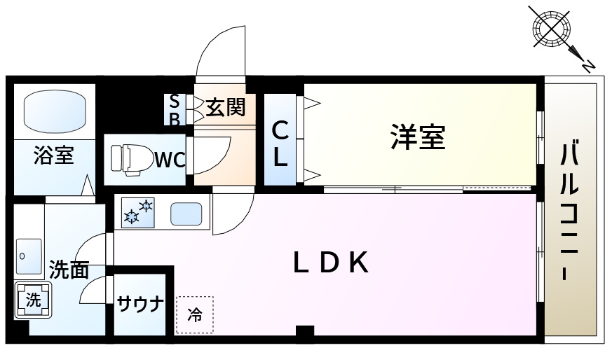 葛飾区新小岩１丁目の賃貸マンションの間取り