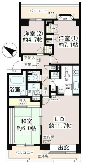 【間取り】 | パーク・ハイム用賀南