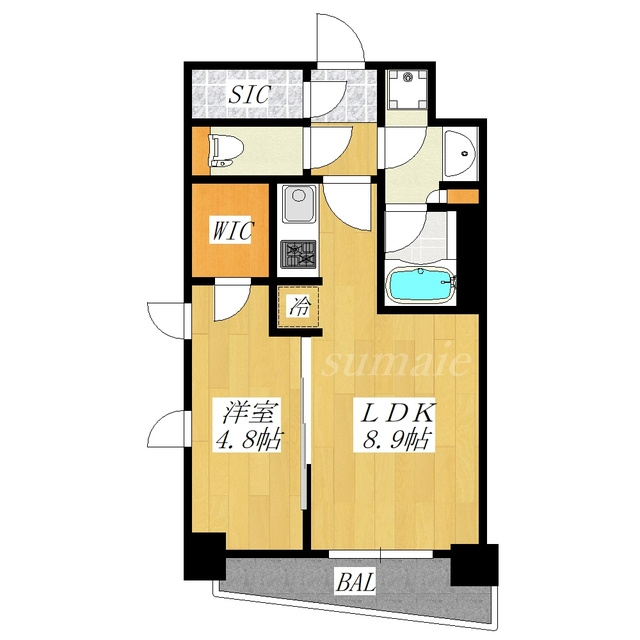 パークアクシス赤羽南の間取り|西向きの角部屋です☆