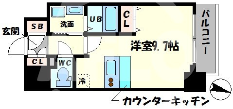 メインステージ京町堀の間取り|メインステージ京町堀　開放感のある間取り