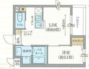 ワコーレヴィータ西宮今津EASTの間取り