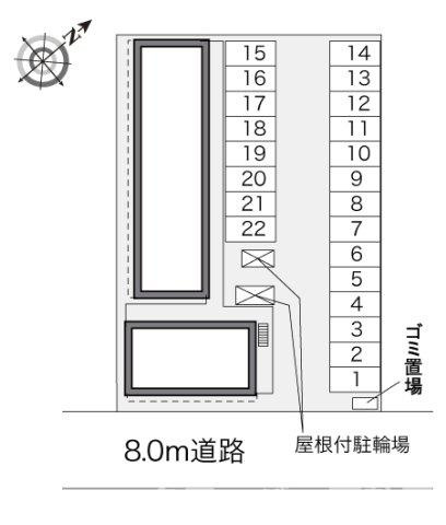 レオパレスメゾンドゥ　ベルヴュの区画図