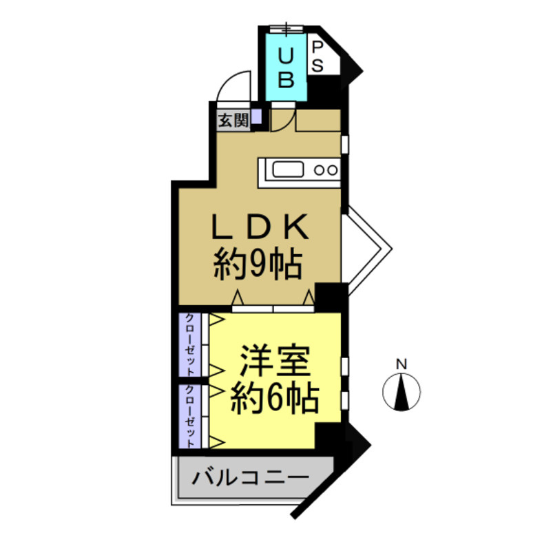 リバーサイドJ1の間取り