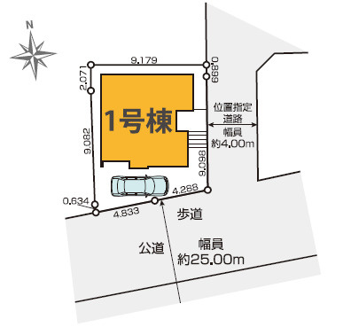 練馬区西大泉2丁目　南東角地×省エネ住宅　限定1棟の区画図