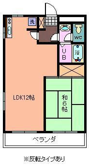 ハイデンス石川の間取り
