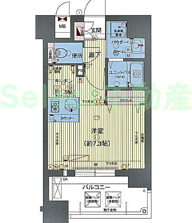 プレサンス名古屋ＳＴＡＴＩＯＮビジュの間取り