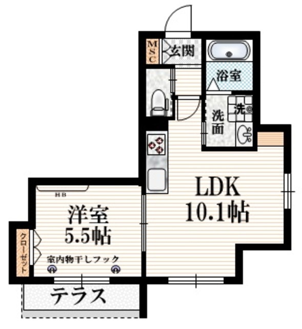 ヘーベルメゾン中野の間取り|★全室角部屋／デスクカウンターあり★