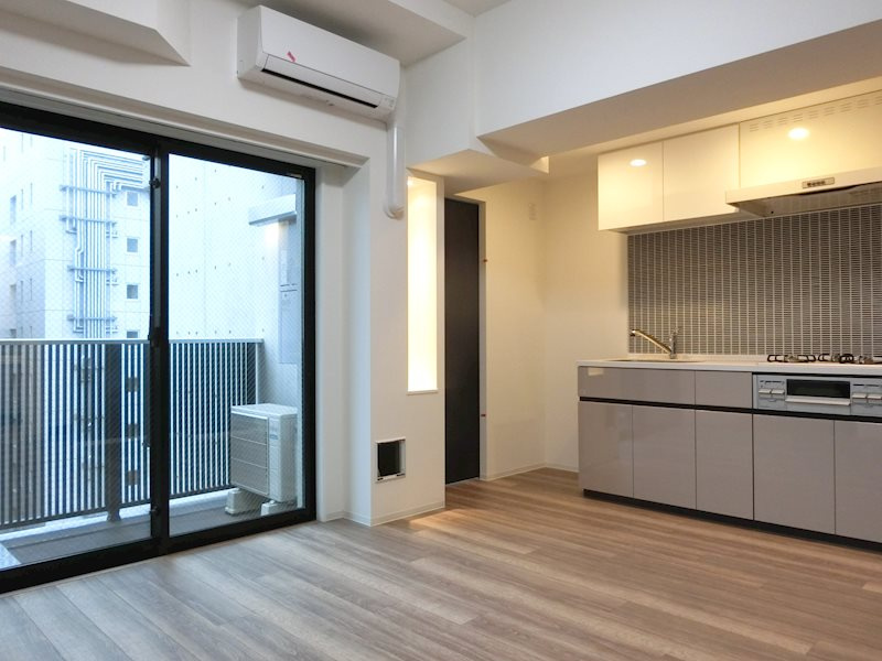 新品家具付きマンション東神田8(KaGood東京)の居間・リビング