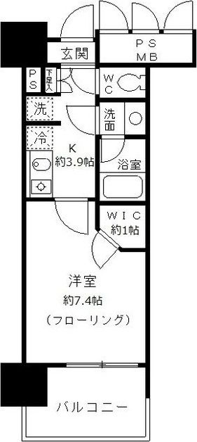 フォンテーヌ芝浦の間取り|間取りです。