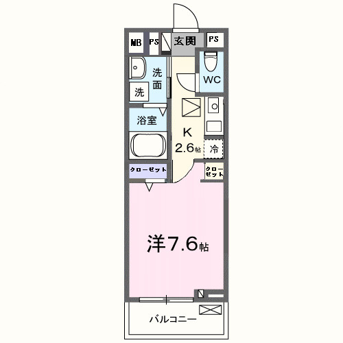 ベルドミール美野島の間取り|使いやすい間取りです。