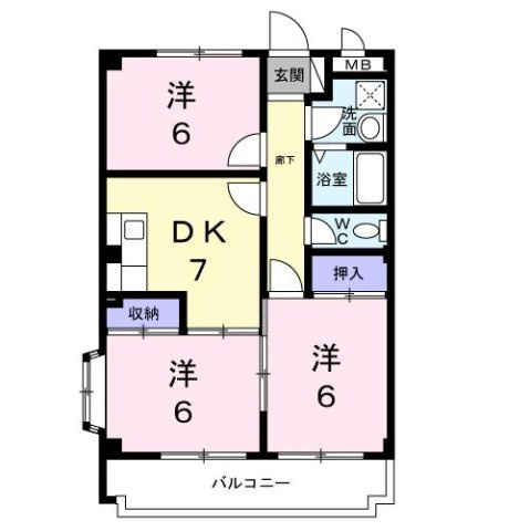 グランデージⅠ番館の間取り