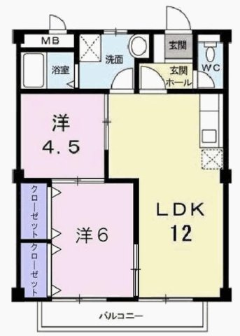 パルカームＡの間取り