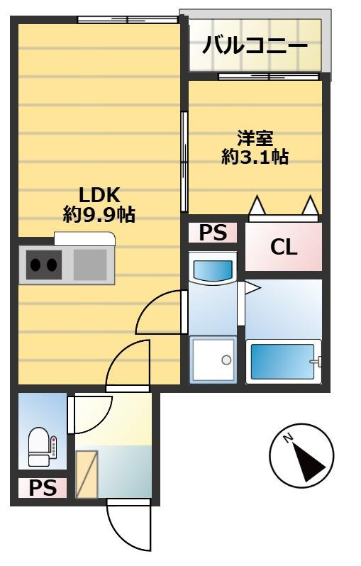 仮称）筑紫野市永岡新築APの間取り