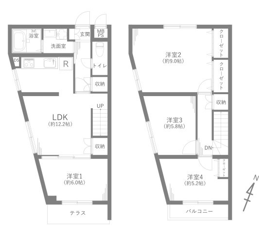 弘明寺サンハイツの間取り