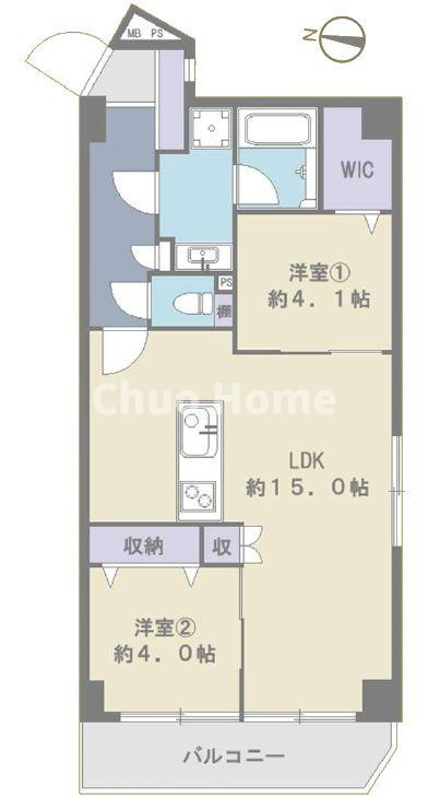 亀戸ダイヤモンドマンションの間取り|南西角部屋住戸につきまして日当たり・通風良好。新規リノベーション施工が完了いたしましたのでいつでも内覧が可能です。