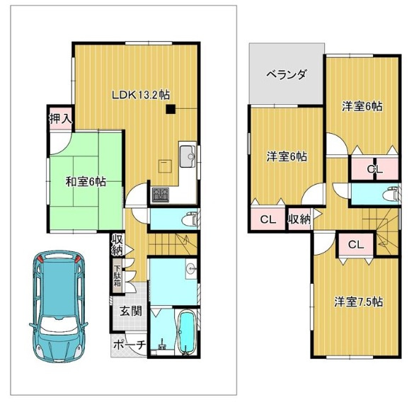 西舞子3丁目　中古戸建の間取り