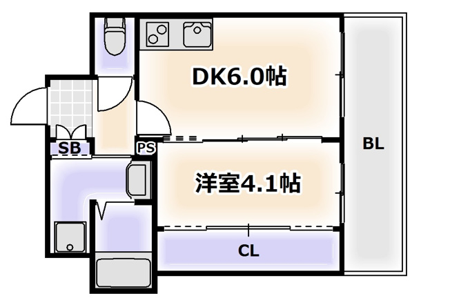【間取り】 | エステムコート難波Ⅵエント