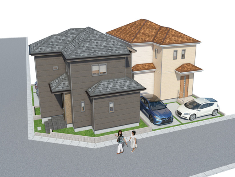 宇都宮市雀の宮七丁目の外観パース
