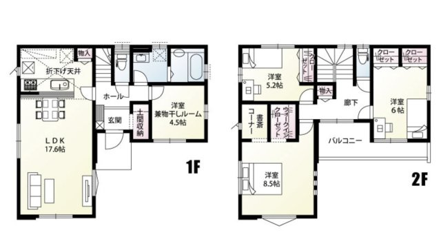 【間取り】 | 北本市本町４丁目　新築戸建　全8棟　4号棟