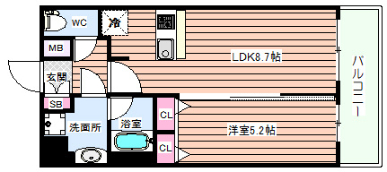 【間取り】 | プレサンス新大阪クレスタ