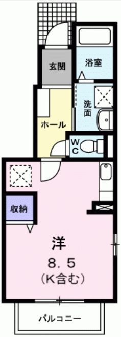 プチフルールAの間取り