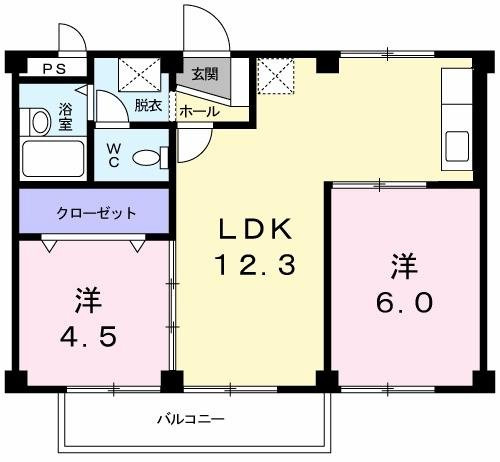 【間取り】 | コーポ山房Ⅱ