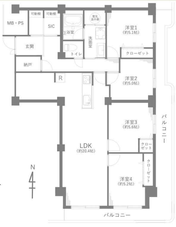 サンシティD棟の間取り