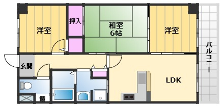 【間取り】 | サバービア泉大津