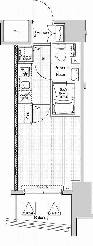 VERXEED阪東橋MAXIVの間取り