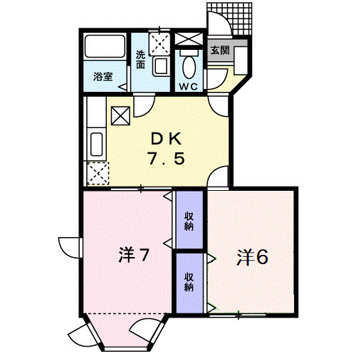 サニーパレス一条　Ｃの間取り