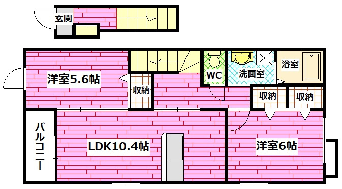 メリディオさくらⅡの間取り