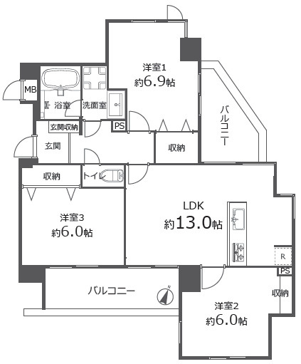 ネオ・ディ御影中町の間取り