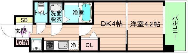 大阪市都島区東野田町１丁目の賃貸マンションの間取り