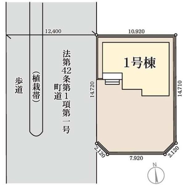 リーブルガーデンＳ吉岡町上野田第３　１号棟の区画図|駐車場並列４台ご用意しています！来客時も重宝します♪