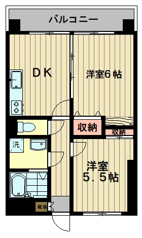 彦新ビルⅡの間取り|間取図
